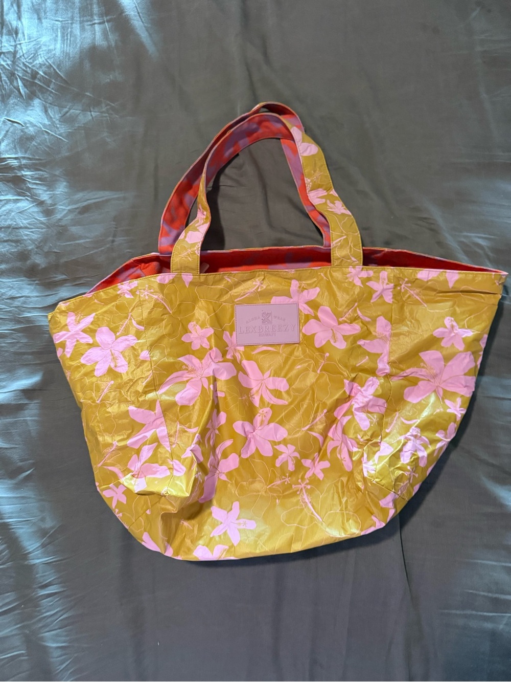 Lexbreezy Floral Tote Bag in Mustard Yellow and Pink - Designer-Inspired
